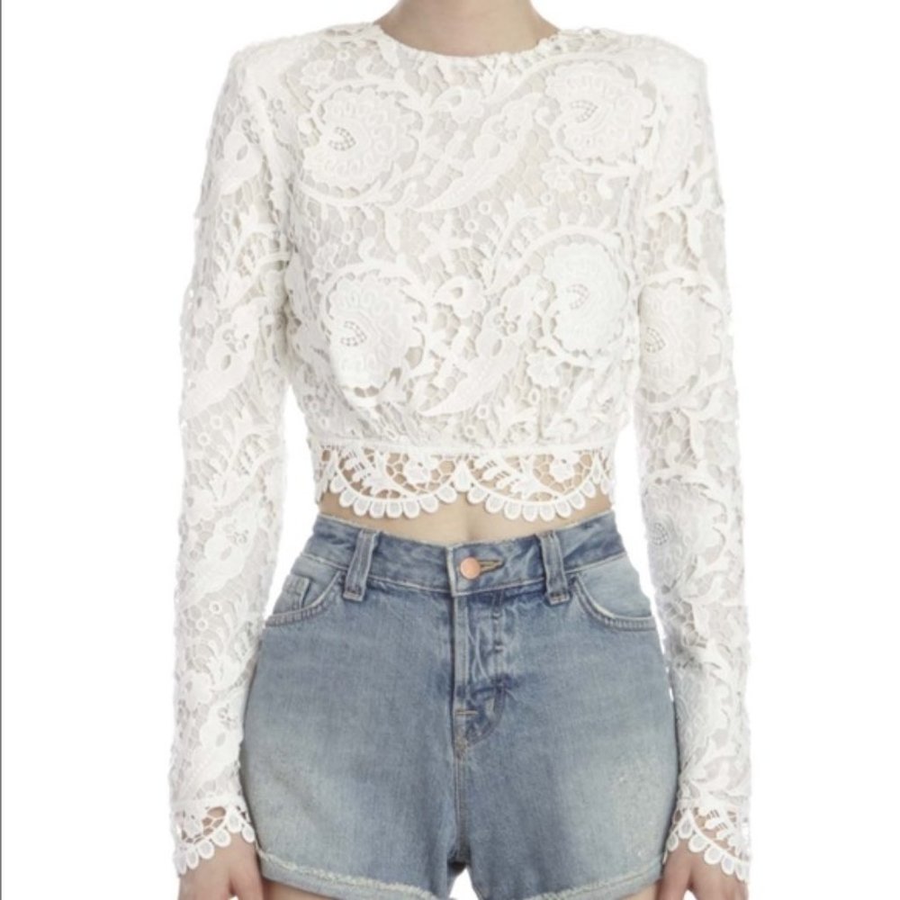 Stone Cold Fox White Punk Crop Top